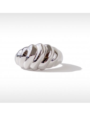 Accents Wide Ring in Sterling Silver with Rhodium Plating Par le système avancé 