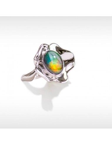 Bloom Ammolite Ring in Sterling Silver Découvrez la collection