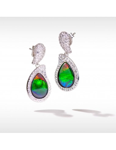 Blossom Ammolite Earrings in Sterling Silver de votre