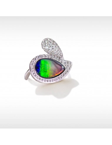 Blossom Ammolite Ring in Sterling Silver rembourrage situé sous