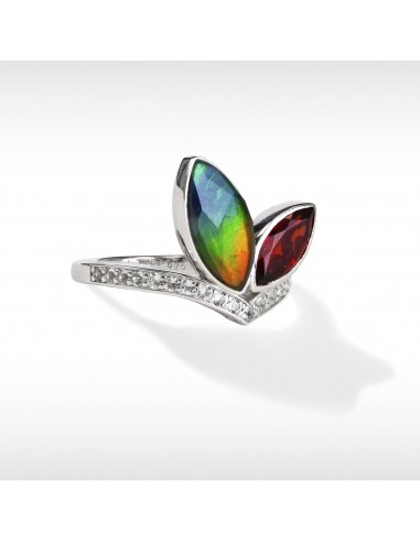 Rabbit Ammolite Ring in Sterling Silver les muscles