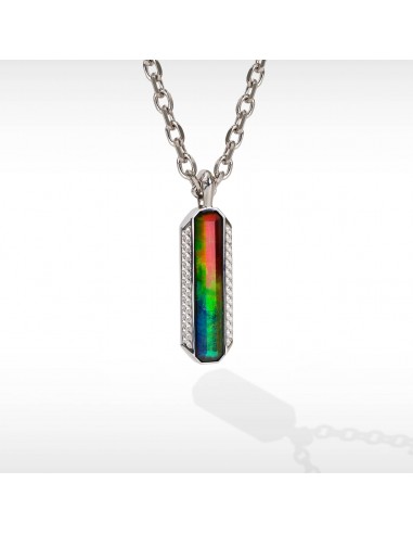 Lunar ammolite pendant in sterling silver pas chere