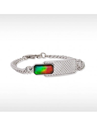 Lunar ammolite bracelet in sterling silver Dans la société mordern