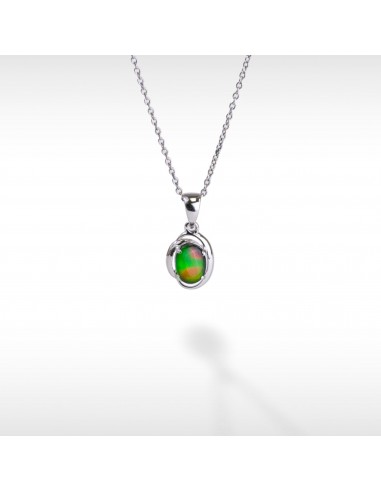 Women's Sterling Silver Ammolite Pendant de l' environnement