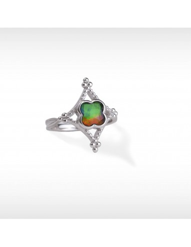 Women's Sterling Silver Ammolite Ring 2024