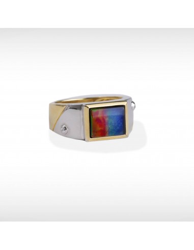 Men's Sterling Silver Ammolite Ring ouvre sa boutique