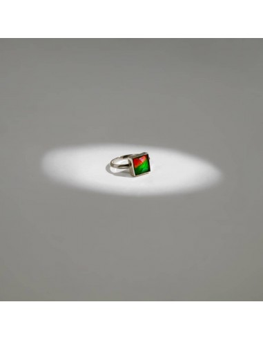 Essentials Square Ammolite Ring in Sterling Silver votre restaurant rapide dans 