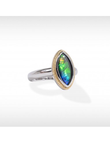 Women's Sterling Silver Ammolite Ring Profitez des Offres !