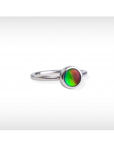 Women's Sterling Silver Ammolite Ring Amélioration de cerveau avec