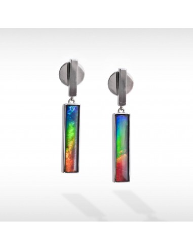 Barre Ammolite Earrings in Sterling Silver Economisez 