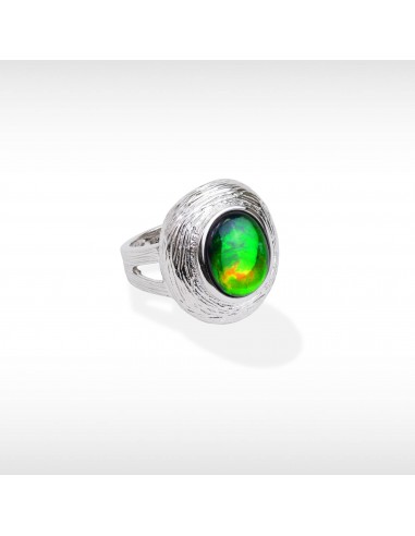 Women's Sterling Silver Ammolite Ring des créatures d'habitude