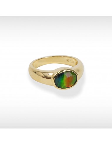 Sterling Silver Ammolite Ring livraison gratuite