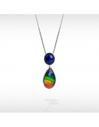 Harmony Ammolite Pendant in Sterling Silver with Lapis de l' environnement