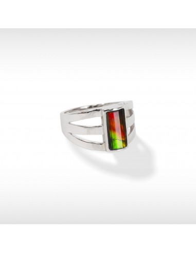 Women's Sterling Silver Ammolite Ring Voir les baskets