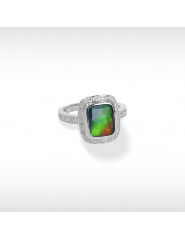 Women's Sterling Silver Ammolite Ring de la marque