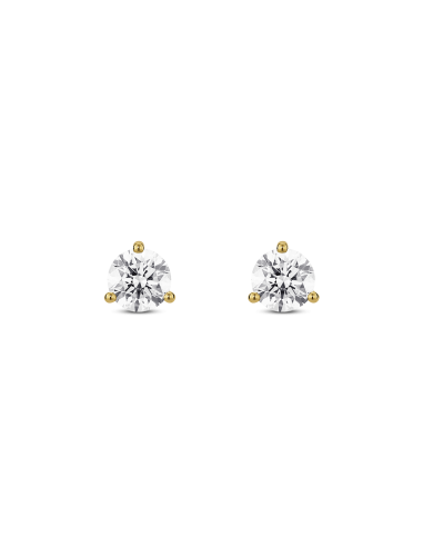 The Round Brilliant Solitaire Studs soldes