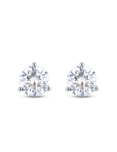 The Round Brilliant Solitaire Studs Dans la société mordern