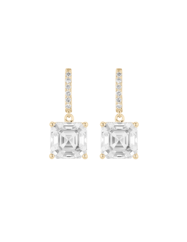 The Asscher Solitaire Drop Earrings hantent personnes