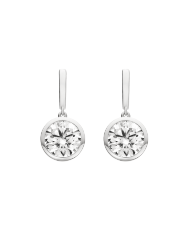 The Round Brilliant Bezel Drop Earrings l'achat 