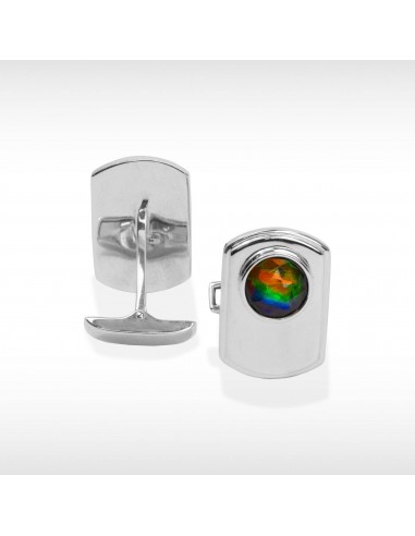 Sterling Silver Ammolite Cufflinks la livraison gratuite