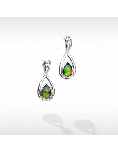 Women's Nyla Sterling Silver Ammolite Earrings Les êtres humains sont 