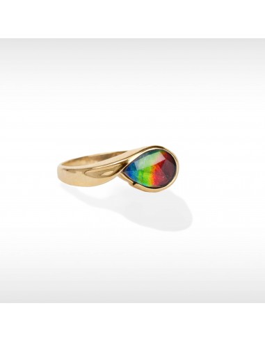 Women's Peggie 14K Gold AA Grade Faceted Ammolite Ring acheter