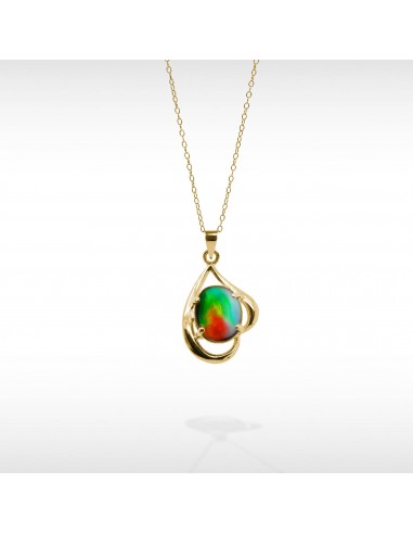 Women's Emmie 14K Gold A Grade Ammolite Pendant shop