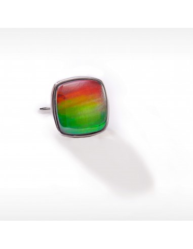 Origins Large Cushion Ammolite Ring in Sterling Silver de l' environnement