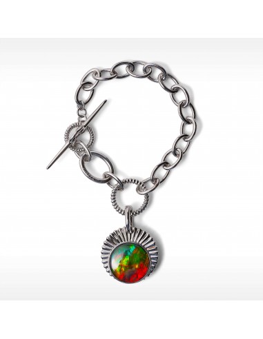 Origins Chain Link Ammolite Bracelet in Sterling Silver est présent 