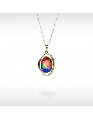 14K Gold A Grade Ammolite Pendant l'évolution des habitudes 