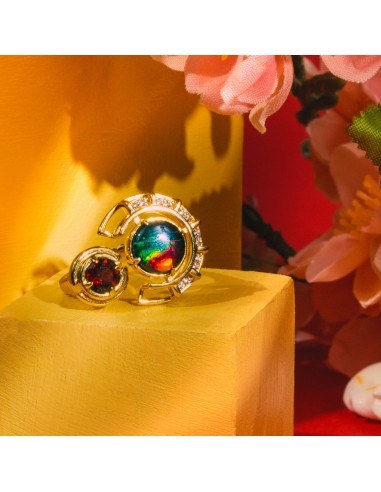 Prosperity Ammolite Ring in 18k Gold Vermeil acheter