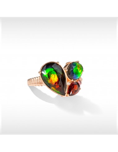 Adore Ammolite Ring in 18k Rose Gold Vermeil prix pour 