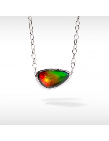 Waves Ammolite Pendant in Sterling Silver Véritable concentré