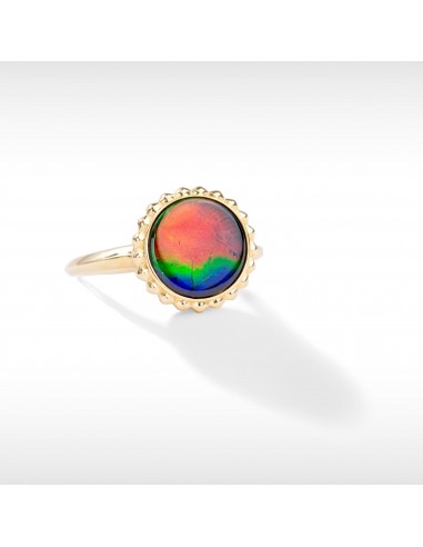 Solstice Ammolite Ring in 18K Gold Véritable concentré