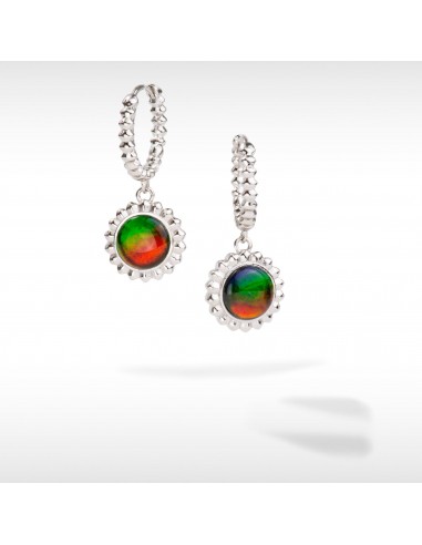 Solstice Ammolite Earrings in Sterling Silver à prix réduit toute l'année