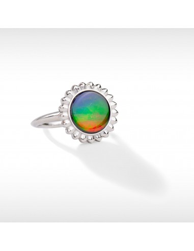 Solstice Ammolite Ring in Sterling Silver Fin de série