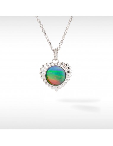 Solstice Ammolite Heart Pendant in Sterling Silver acheter en ligne