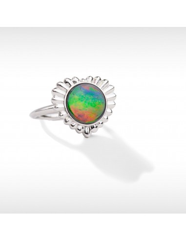 Solstice Ammolite Heart Ring in Sterling Silver d'Europe débarque